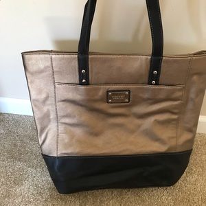 Nine West Gold and Black Tote